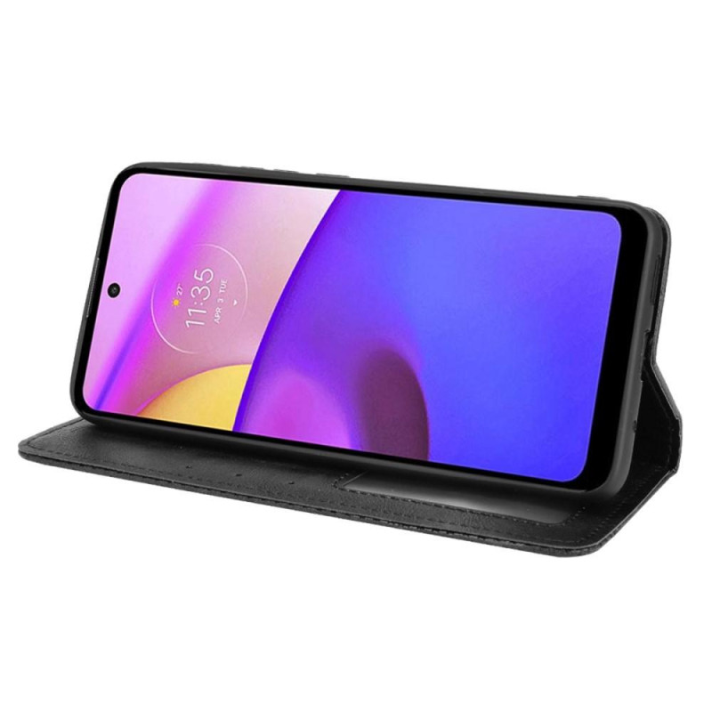 Wallet Stand Flip Phone Case til Motorola Moto E20/E30/E40 - Sort