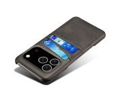 KSQ Till iPhone 17 Pro, Skal med kortplats - Svart