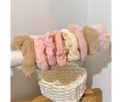 7st Plysch Hårsnören Hårsnoddar Tyg Elastiska Hårsnoddar Håraccessoar - Beige