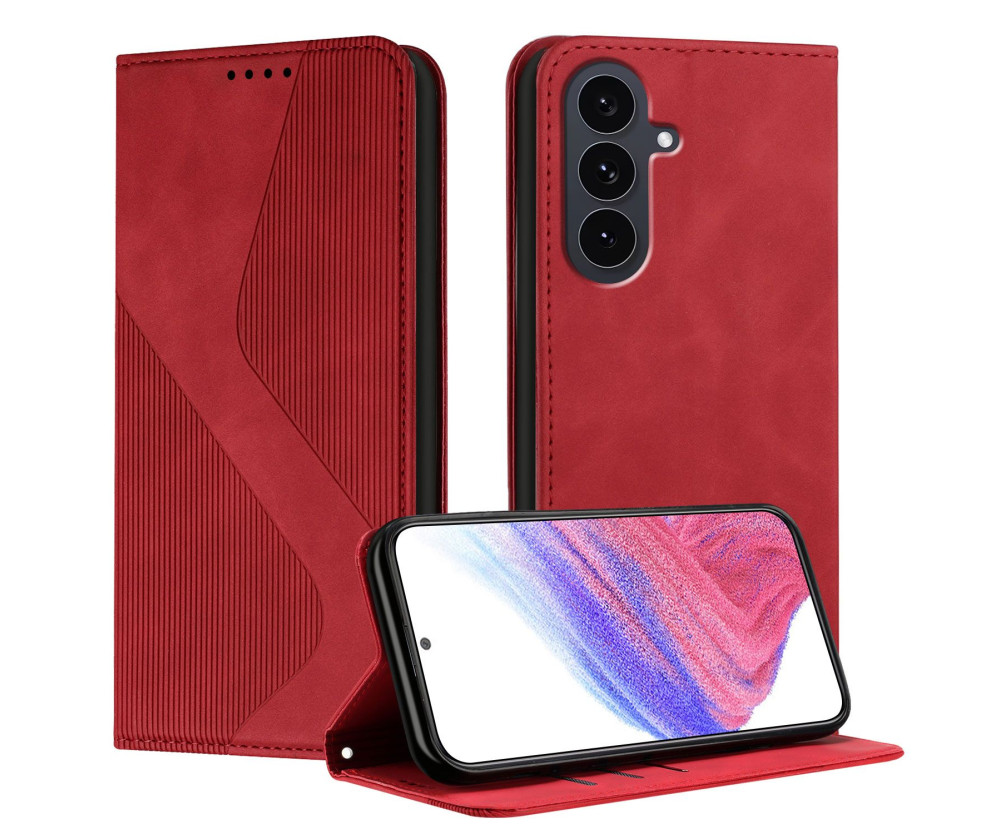 Plånboksfodral för Samsung Galaxy S25 FE - Röd