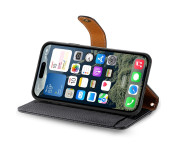 For iPhone 17 Skal RFID-blockering Dragkedjeficka Plånboksfodral med Rem - Svart