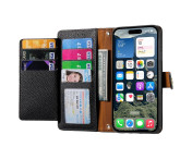 For iPhone 17 Skal RFID-blockering Dragkedjeficka Plånboksfodral med Rem - Svart