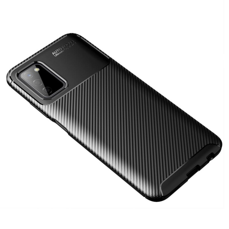 Samsung Galaxy A03s Karbonfiber Teksturcover - Sort