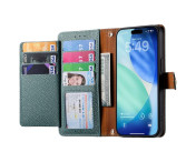 For iPhone 17 Pro Skal RFID-blockering Dragkedjeficka Plånboksfodral med Rem - Grön