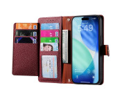 For iPhone 17 Pro Max Skal RFID-blockering Dragkedjeficka Plånboksfodral med Rem - Röd