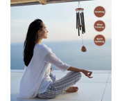 37 tums 6 rörs vindspel metallhängande ornament för trädgård heminredning