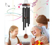 37 tums 6 rörs vindspel metallhängande ornament för trädgård heminredning