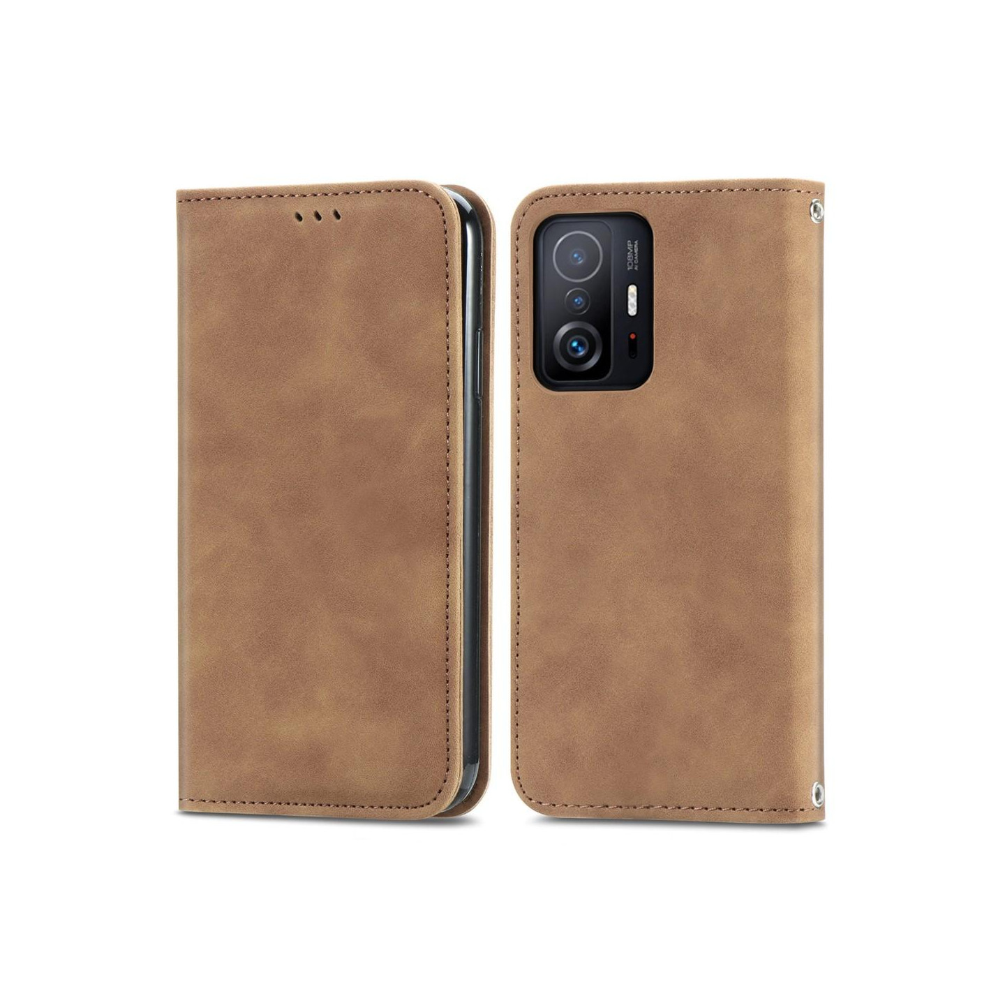 Vintage Xiaomi 11T Pro/Xiaomi 11T Lommebok - deksel - Brun