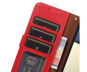 KHAZNEH Plånboksfodral till Xiaomi Redmi Note 15 Pro - Röd/Svart