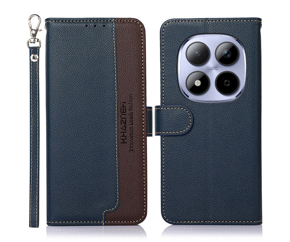 KHAZNEH Plånboksfodral till Xiaomi Redmi Note 15 Pro - Blå/Brun