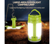 Hopfällbar Campinglykta Uppladdningsbar 4 Ljuslägen Vattentät Tältlampa Lykta