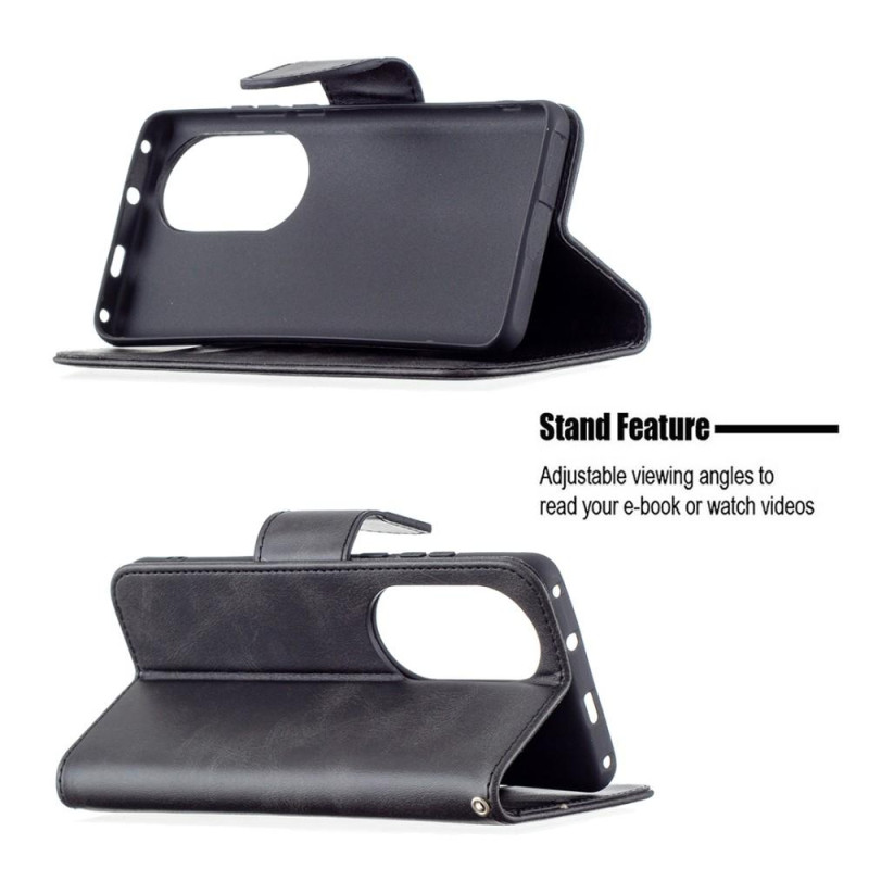 Retro Wallet Stand Case for Huawei P50 Pro - Black