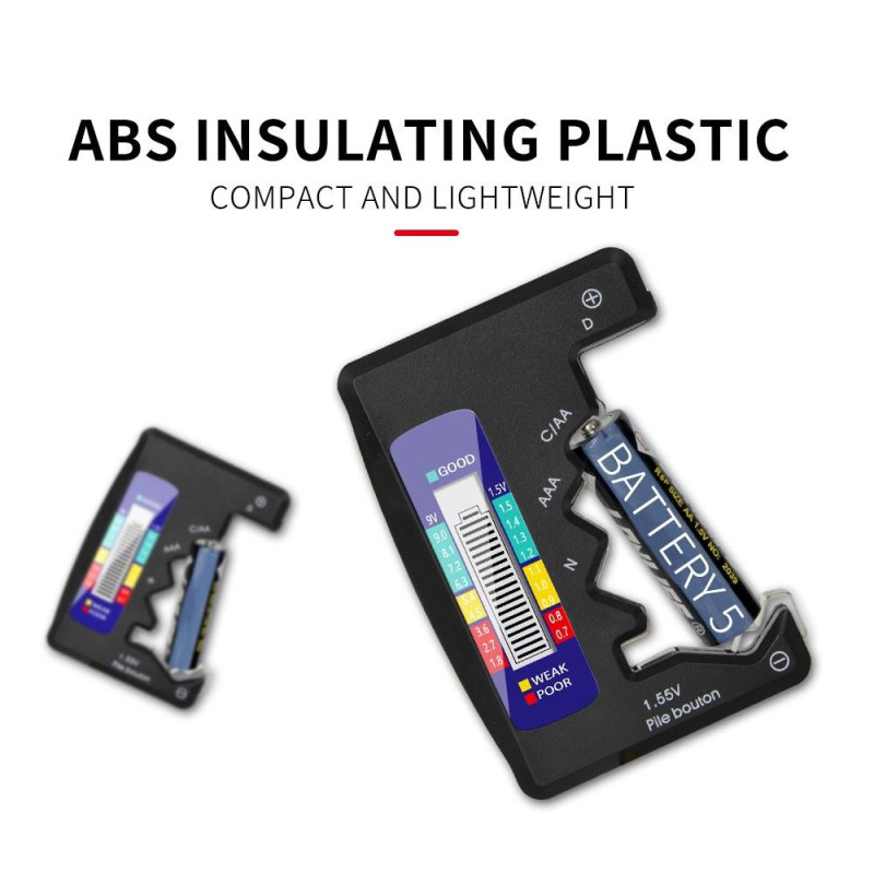 Universal Battery Detector Tester Checker C/AA/AAA/D/N/9V/6F22/1.55V