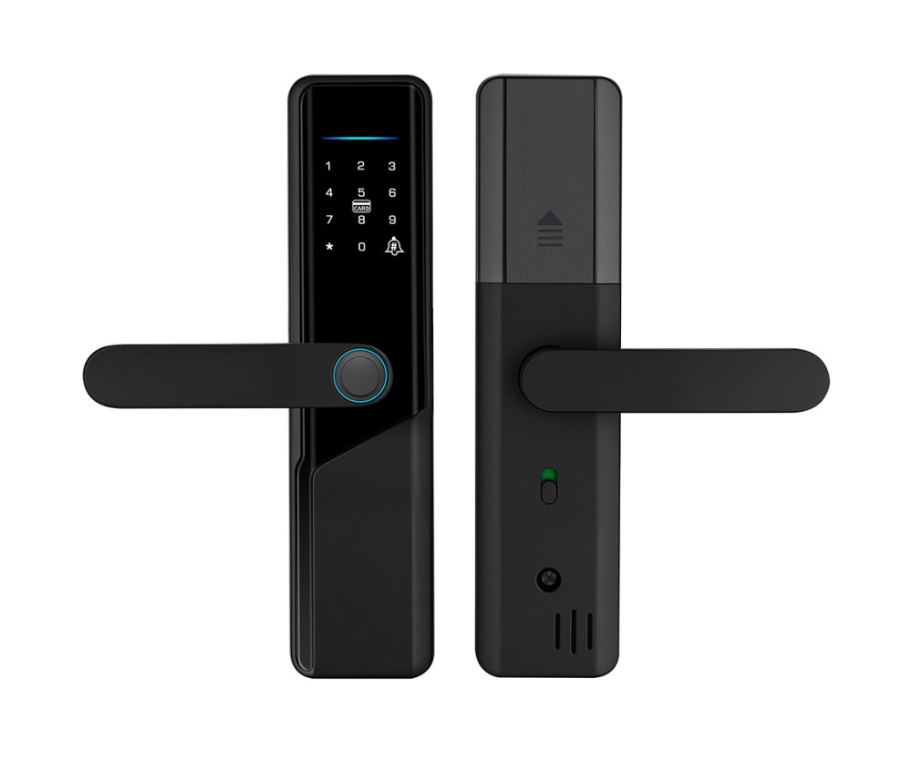 Elektroniskt Lås A1 Tuya WiFi Fingeravtryck Smart Dörrlås Dynamiska lösenord NFC