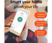Elektroniskt Lås A1 Tuya WiFi Fingeravtryck Smart Dörrlås Dynamiska lösenord NFC