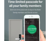 Smart Dörrlås Elektroniskt Lås A1 Tuya WiFi Fingeravtryck Dynamiska lösenord NFC