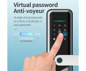 Smart Dörrlås Elektroniskt Lås A1 Tuya WiFi Fingeravtryck Dynamiska lösenord NFC