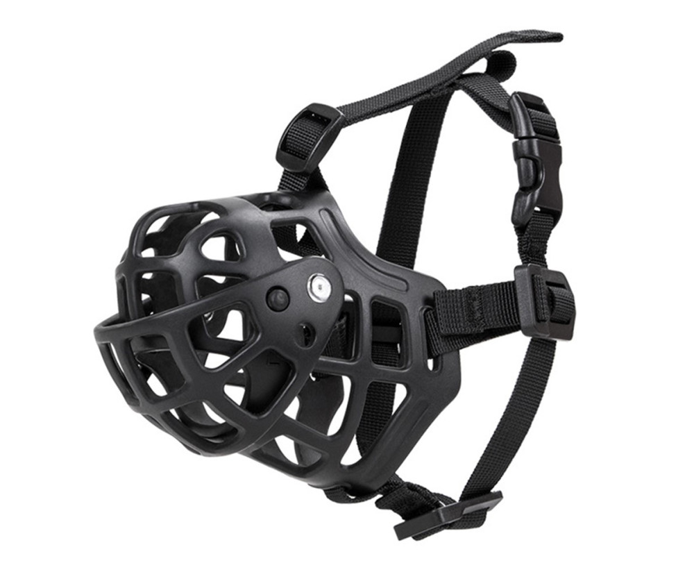 Antibett Munkorg Silikon Husdjur Hund Anti-Skällande Munskydd Storlek L