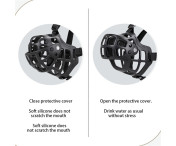 Antibett Munkorg Silikon Husdjur Hund Anti-Skällande Munskydd Storlek L