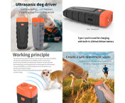 Uppladdningsbar Anti-Skall Ultraljud hundskall Stoppa Skällande Hundtränare