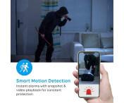 Spionkamera Klockkamera WiFi Minikamera IR Nattseende Alarm Rörelsedetektering