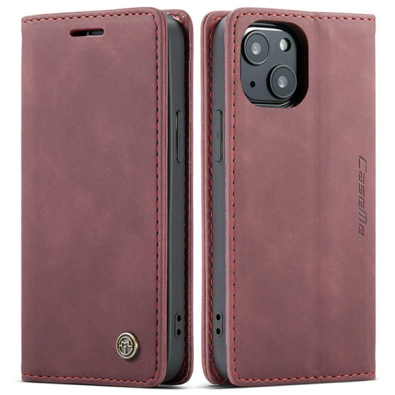 CASEME Retro Lompakkokotelo - iPhone 13 - Winered