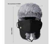 Mössa Vintermössa med tjock fleecefodrad öronlapp och vindtät keps