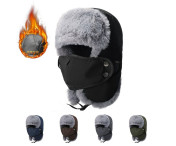 Mössa Vintermössa med tjock fleecefodrad öronlapp och vindtät keps