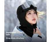 Mössa Vintermössa Vintermask Andningsbar Balaklava fleecefodrad vindtät halsduk