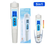 Mätare Testare 5 i 1 Vattenkvalitet / TDS / EC / pH / Salinitet / Temperatur