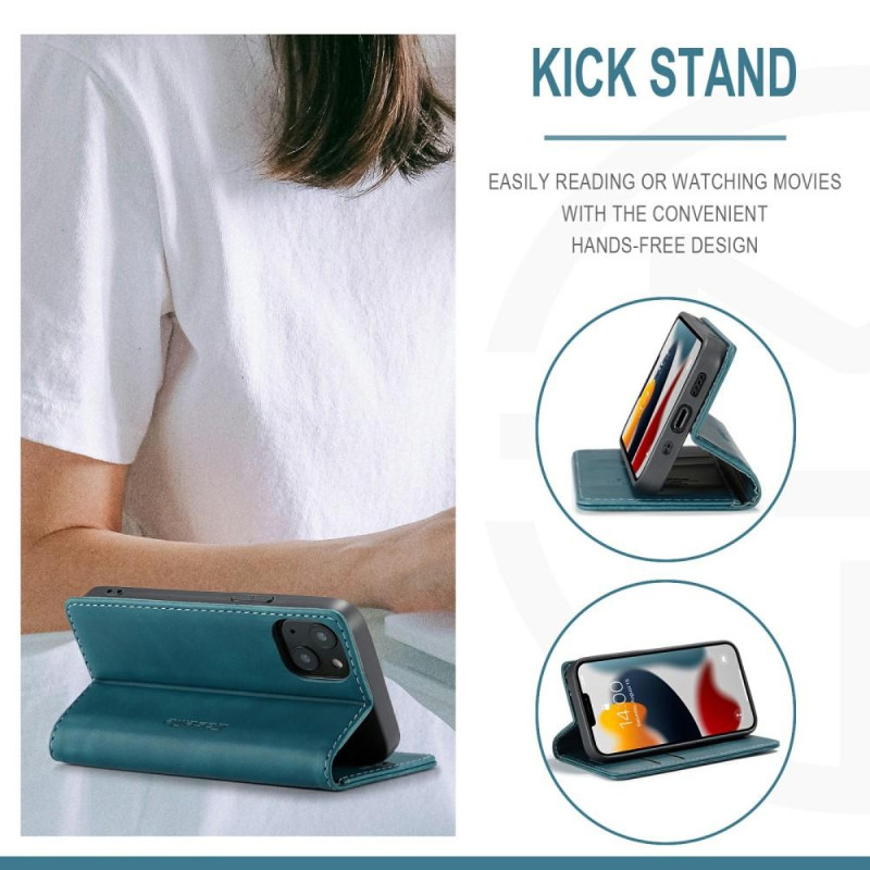 CASEME Retro tegnebog taske til iPhone 13 - Blå