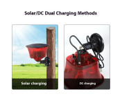 Avskräckande Soldriven Fågelskrämma Larm Lampa LED-stroboskop Frukt Grönsaker