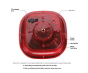 Avskräckande Soldriven Fågelskrämma Larm Lampa LED-stroboskop Frukt Grönsaker