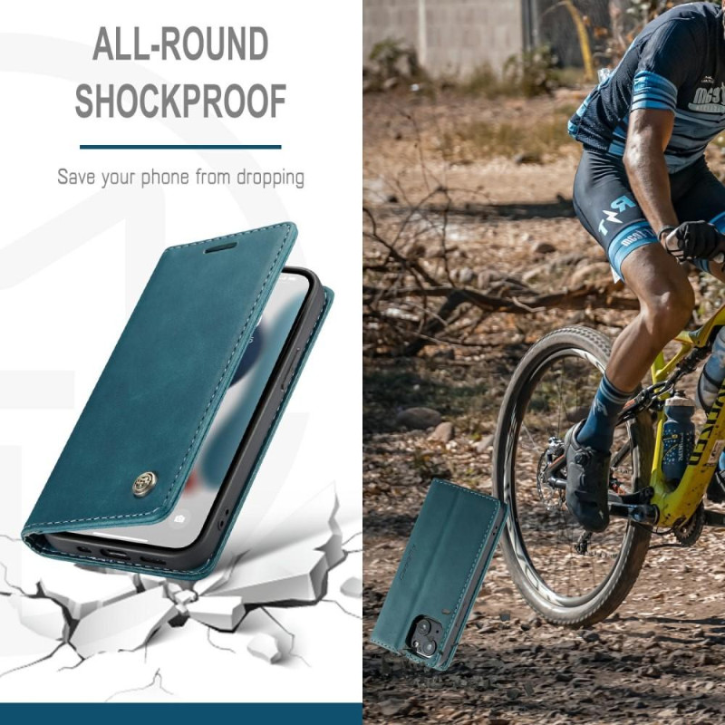 CASEME Retro tegnebog taske til iPhone 13 - Blå