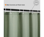 Duschdraperi 180 x 200 cm svart badrumsavdelare mögelbeständig badrum fukttät