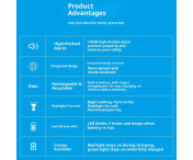 Nödlarm Överfall Skydd Självförsvar Högljudd Personligt Säkerhetslarm - Svart