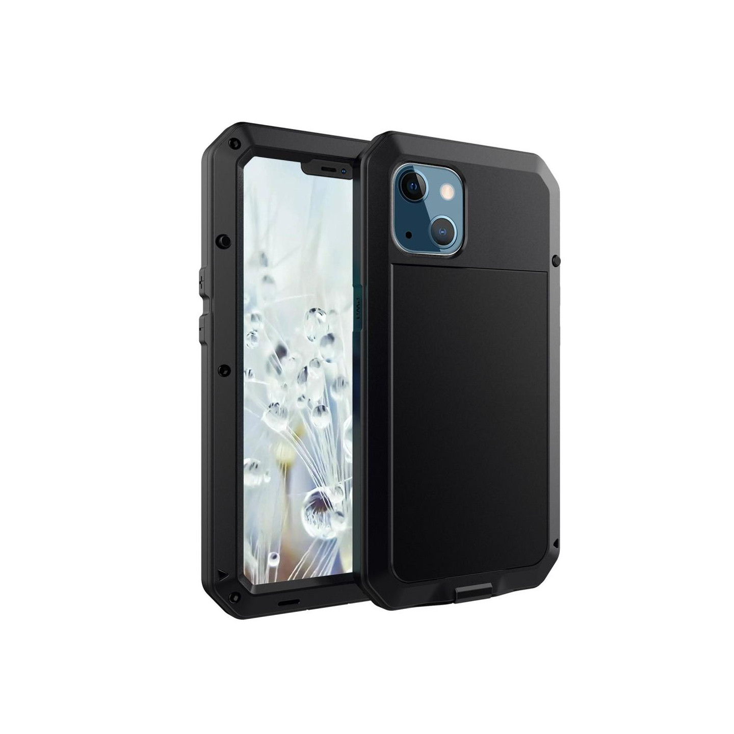 iPhone 13 Heavy Duty Robust Hybrid - deksel med innebygd herdet glass