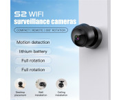 Övervakningskamera WiFi Minikamera Realtid Fjärrövervakning Nattseende 32GB Kort