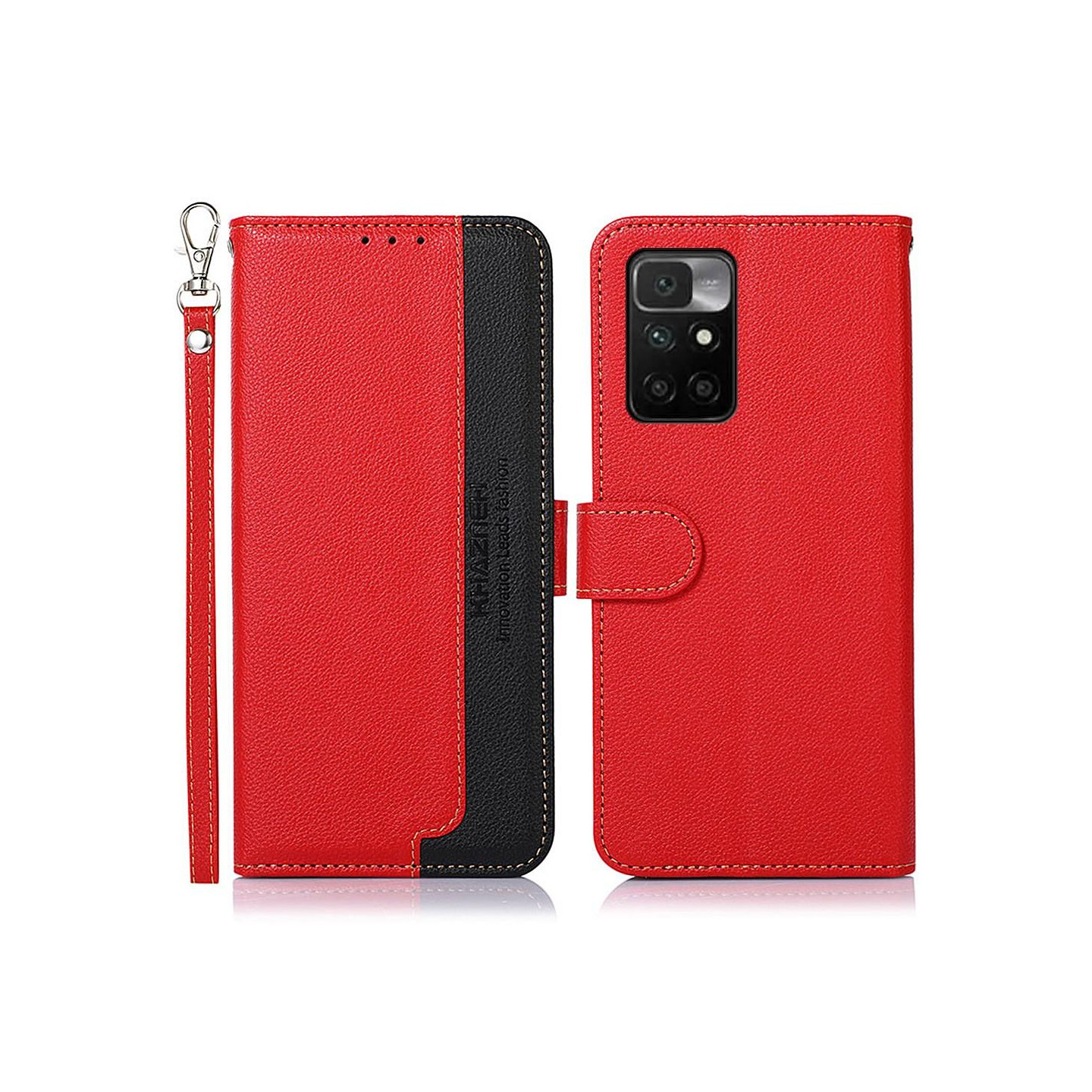 KHAZNEH Xiaomi Redmi 10 Lommebok - deksel - Rød