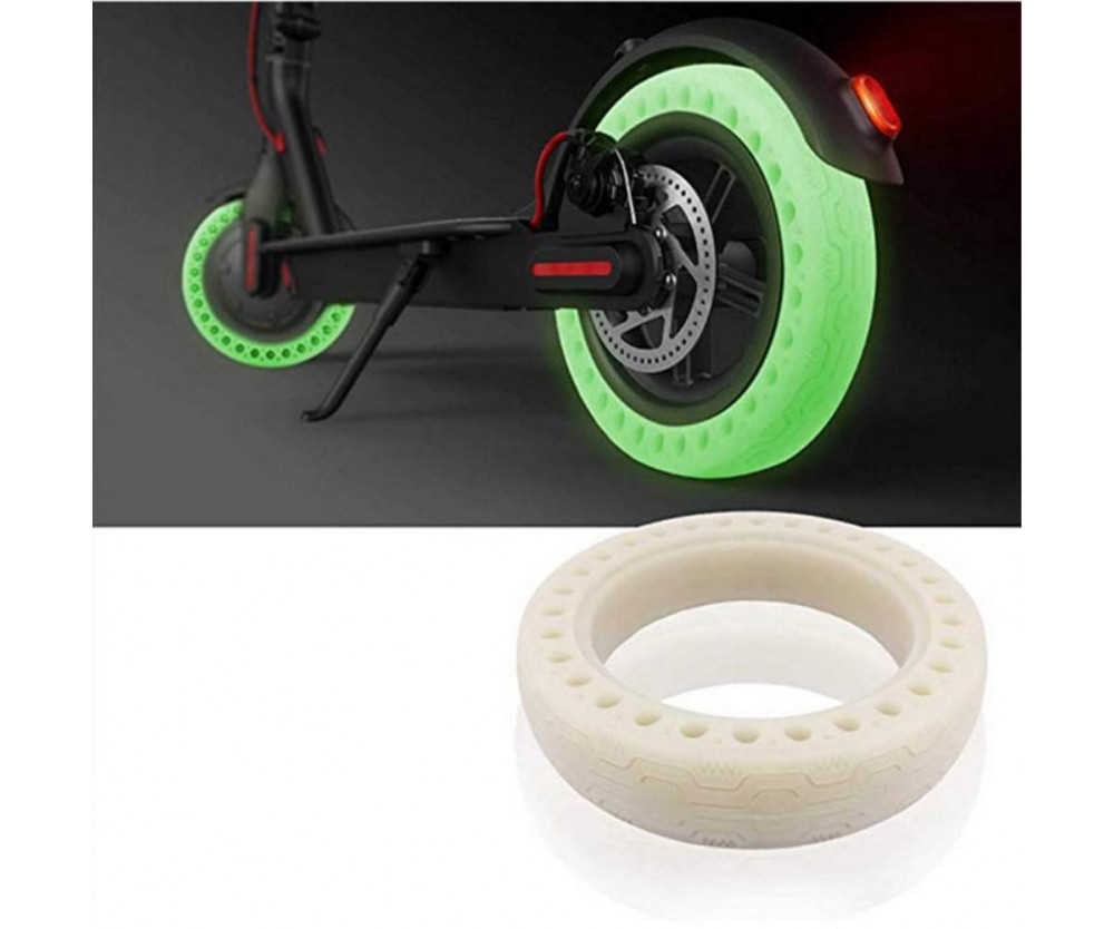 Däck Honeycomb punkteringsfritt Xiaomi M365 Scooter, 2-pack Självlysande