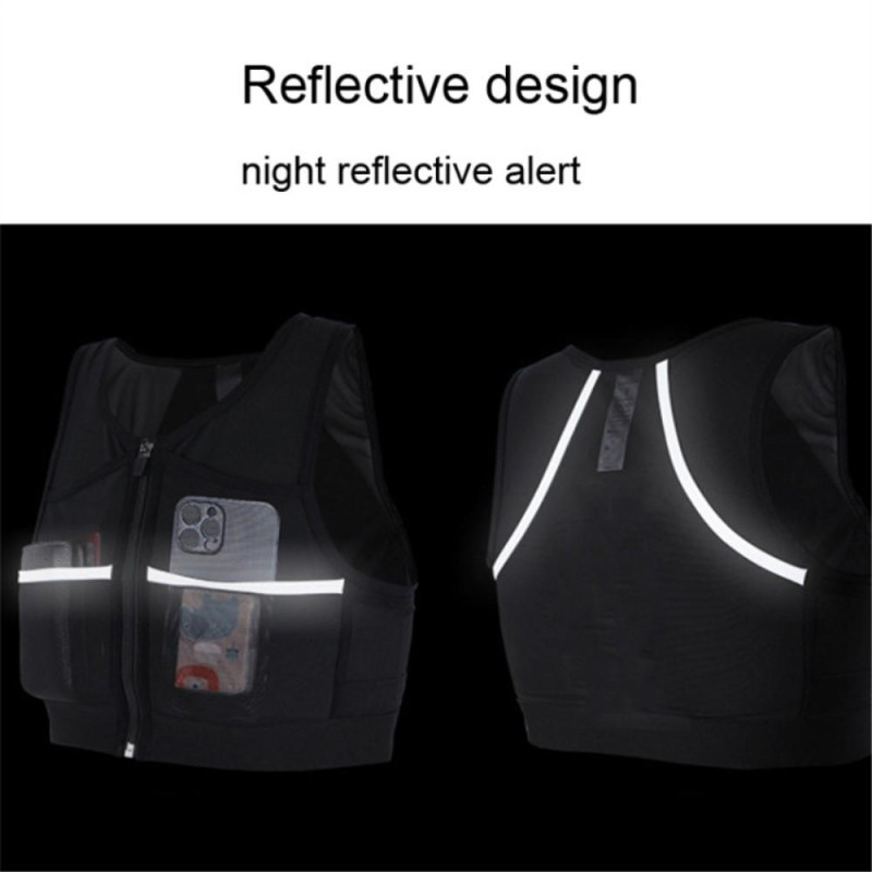 Running Vest Pockets Reflective Training Workout - Size Medium