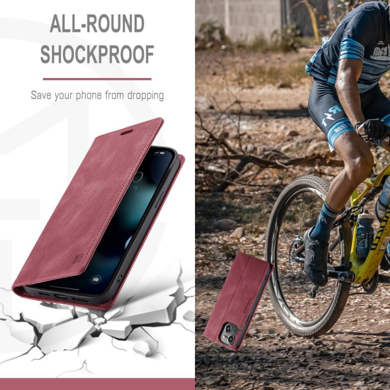 AUTSPACE A01 Lommebok - deksel iPhone 13 - Rød