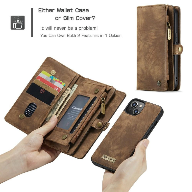 CASEME iPhone 13 2 - in - 1 Wallet Phone Shell - Brown