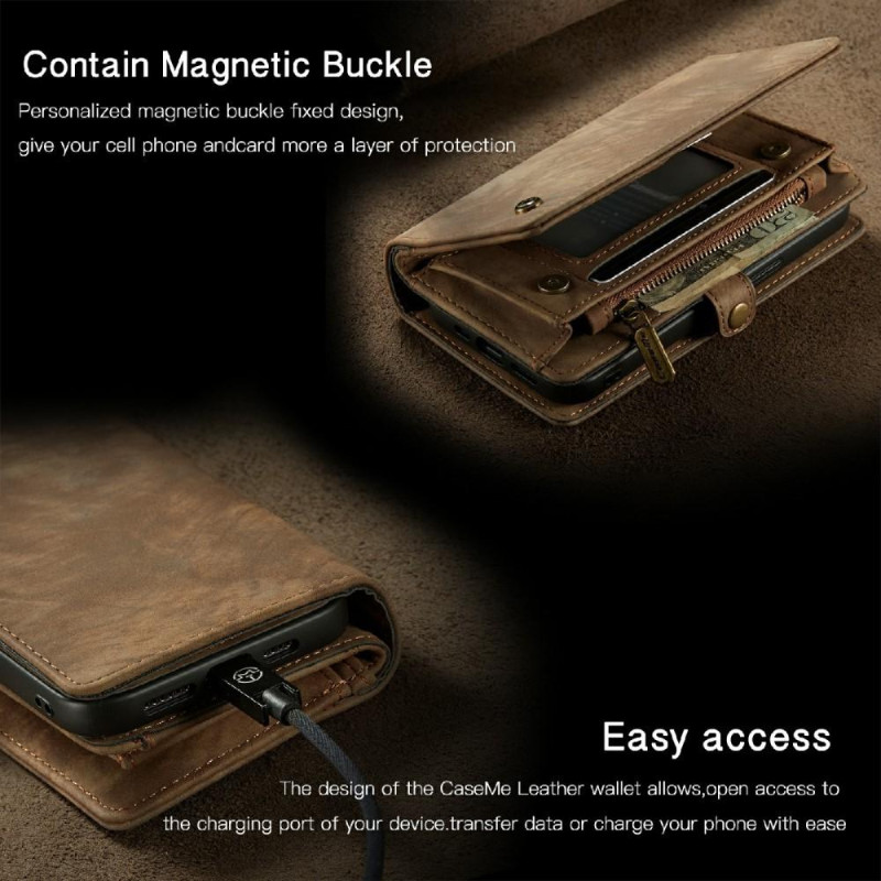 CASEME iPhone 13 2 - in - 1 Wallet Phone Shell - Brown