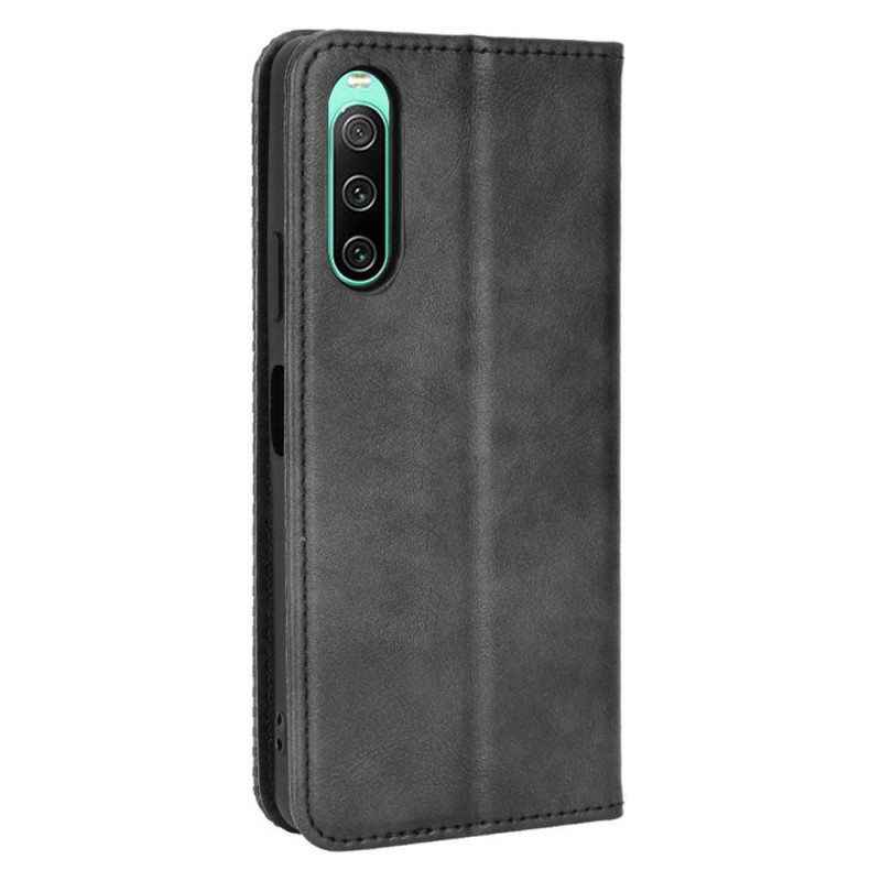 Wallet Stand Flip - telefonetui til Xperia 10 V - Sort