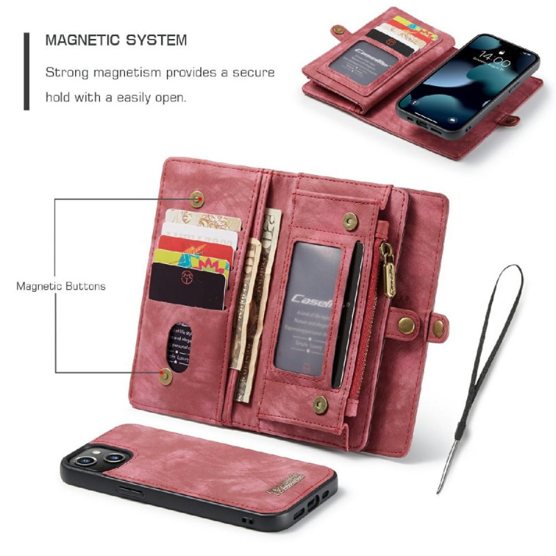 CASEME iPhone 13 2 - in - 1 Wallet Phone Shell - Red