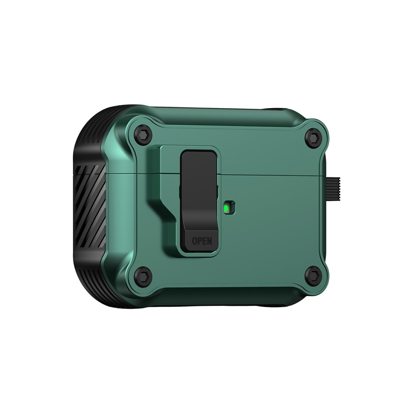 Til AirPods Pro 3 Beskyttende Etui TPU + PC Skal med Krog / Karabinhage -