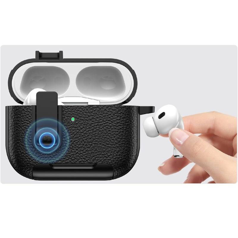 Til AirPods Pro 3 Beskyttende Etui med Stativ Etui med Lås og Karabinhage