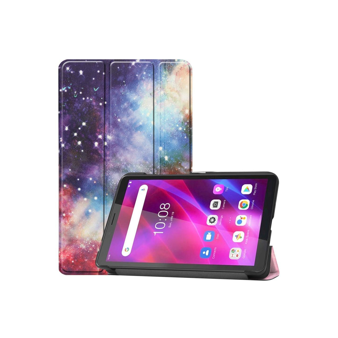 Pattern Tri - fold Stand Cover Lenovo Tab M7 (3rd Gen) - Nebula