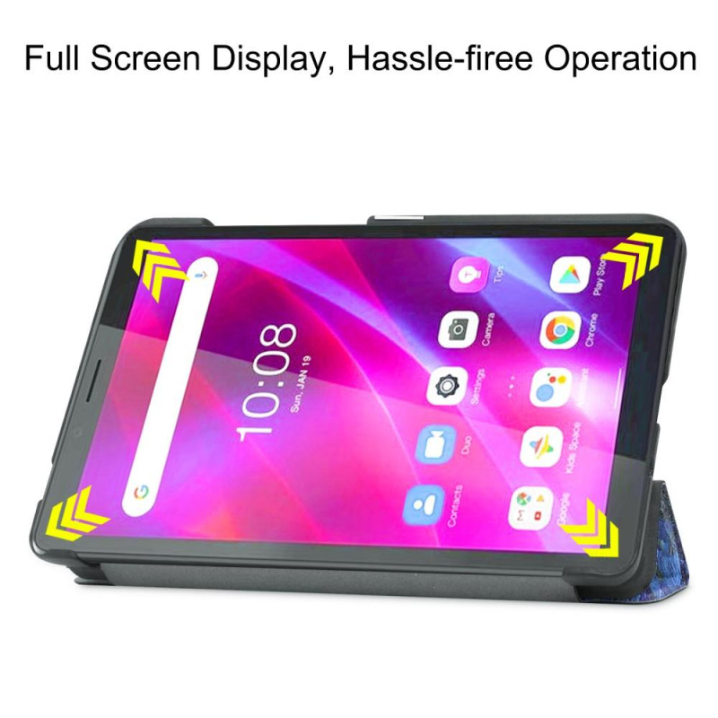 Mønster Trifoldet stativbetræk Lenovo Tab M7 (3. generation) - Nebula